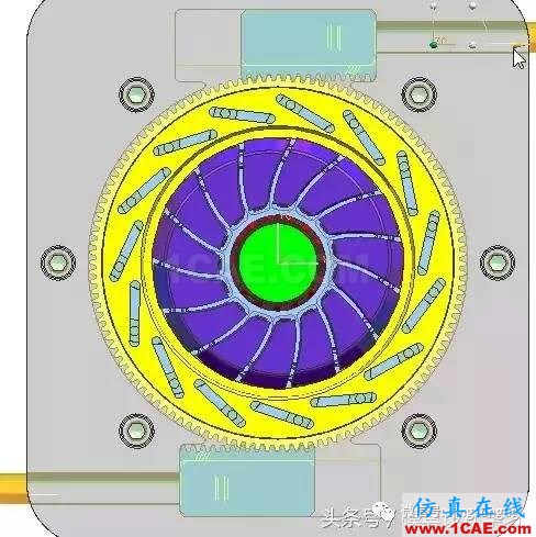 齒輪帶著十五個行位彎抽芯，這圖高清版ug培訓課程圖片11