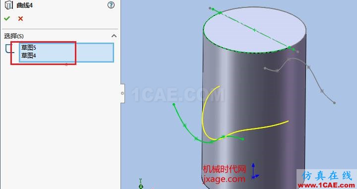 solidworks如何使用投影曲線？solidworks simulation培訓(xùn)教程圖片15