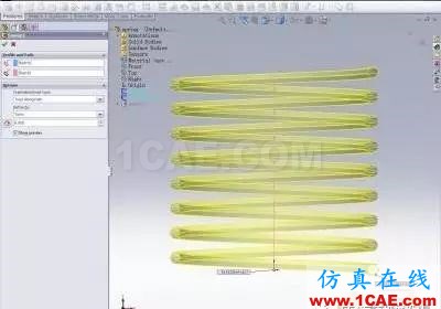 SolidWorks最簡(jiǎn)單的彈簧畫(huà)法教程solidworks simulation分析圖片2