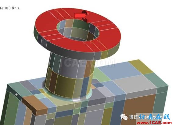 workbench中以云圖形式顯示網(wǎng)格質(zhì)量，扭矩荷載的施加 ansys圖片14