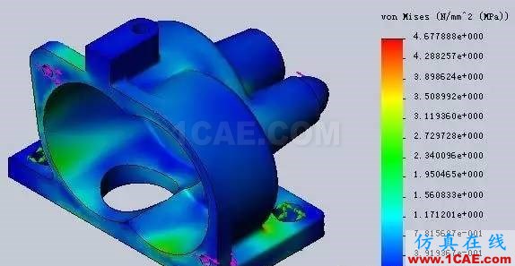 solidworks有限元分析（搖擺機構(gòu)）案例solidworks仿真分析圖片2