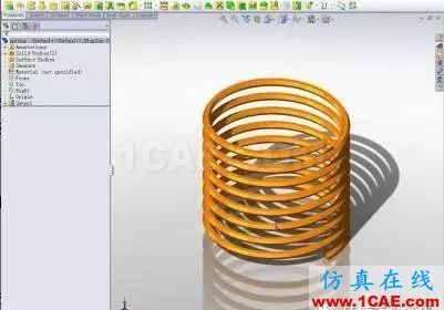 SolidWorks最簡(jiǎn)單的彈簧畫(huà)法教程solidworks simulation分析圖片3