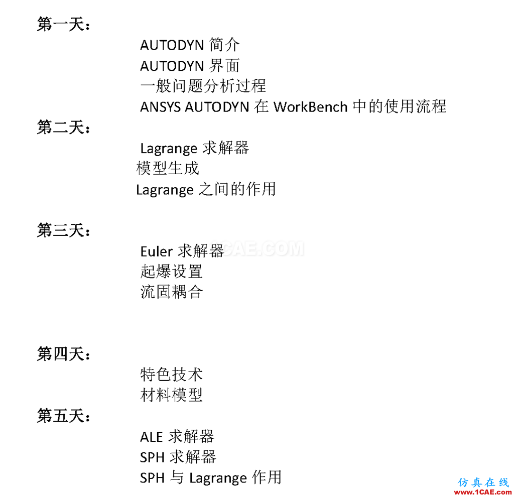 ANSYS AUTODYN官方教材，5天基礎(chǔ)培訓(xùn)，實(shí)例詳講，共享優(yōu)質(zhì)學(xué)習(xí)資源ansys培訓(xùn)的效果圖片2