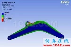 挖掘機機臂的疲勞壽命計算ansys仿真分析圖片5