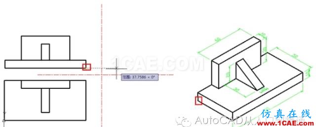 AutoCAD 繪制三視圖AutoCAD技術圖片14