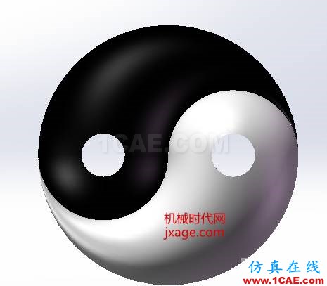 SolidWorks如何通過掃描創(chuàng)建太極圖？solidworks仿真分析圖片15