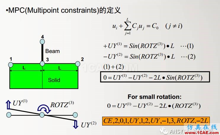 ansys技術(shù)專題之 多點(diǎn)約束（MPC）ansys培訓(xùn)的效果圖片3