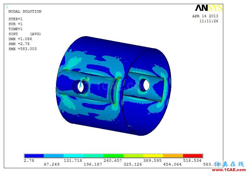 應(yīng)用 | 螺旋板換熱器接管有限元分析ansys workbanch圖片5