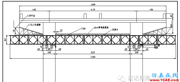 馬山坡1#、2#大橋高墩蓋梁支架計(jì)算書Midas Civil分析圖片2