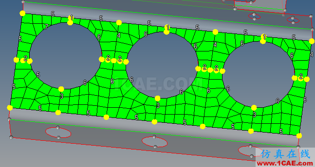 大孔周圍的網(wǎng)格調(diào)整（Hypermesh基礎(chǔ)入門 12）hypermesh培訓教程圖片7