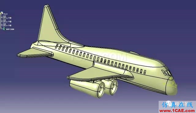 【飛行模型】航空飛機(jī)表面外形3D圖紙 CATIA設(shè)計(jì) IGS格式Catia分析圖片3