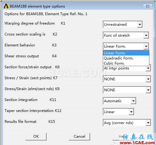 [原創(chuàng)]形函數(shù)對計算精度的影響-以BEAM188梁單元為例ansys結(jié)構(gòu)分析圖片9